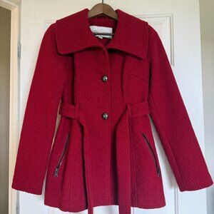 Jessica Simpson Red Tie-Waist Coat - Size XS